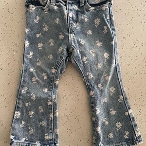 Floral Denim Kids Bottoms